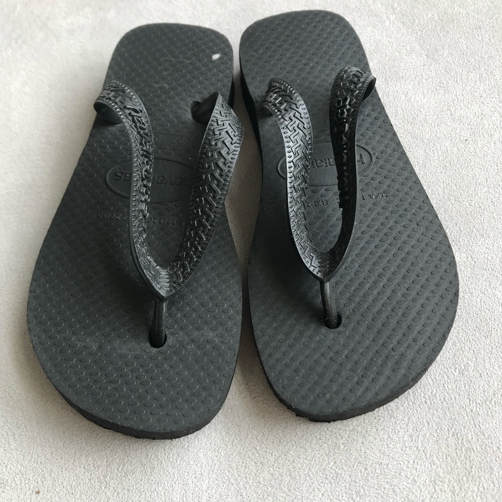 Kids' Havaianas Black Flip Flops